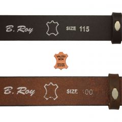 B. Roy Traditional Narrow Genuine Leather Belt