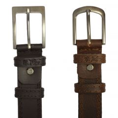 B. Roy Traditional Border Genuine Leather Belt